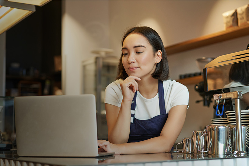 Women looking at laptop