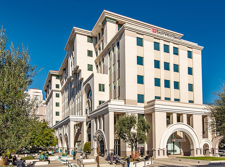 East West Bank corporate headquarters in Pasadena, CA.